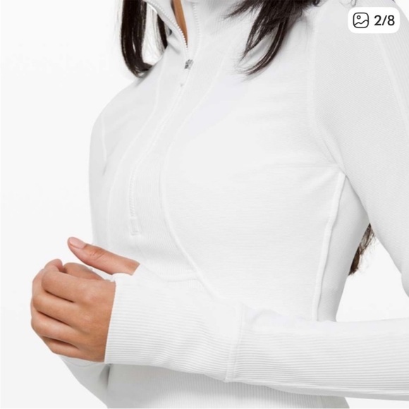 NWOT Lululemon Rulu Ribbed Cropped Half Zip Top Jacket - Picture 3 of 11